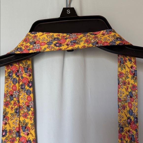 Vintage Polo Ralph Lauren Silk Tie Handmade in Italy Yellow Liberty Floral - Picture 5 of 9